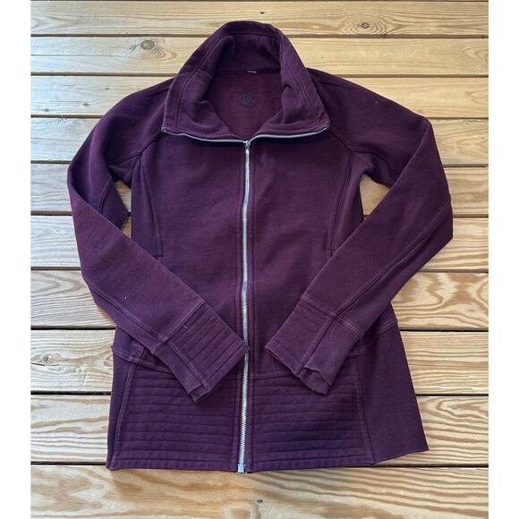 Lululemon Full Zip Radiant Jacket Size 8 Women’s Purple Plum - Picture 2 of 9